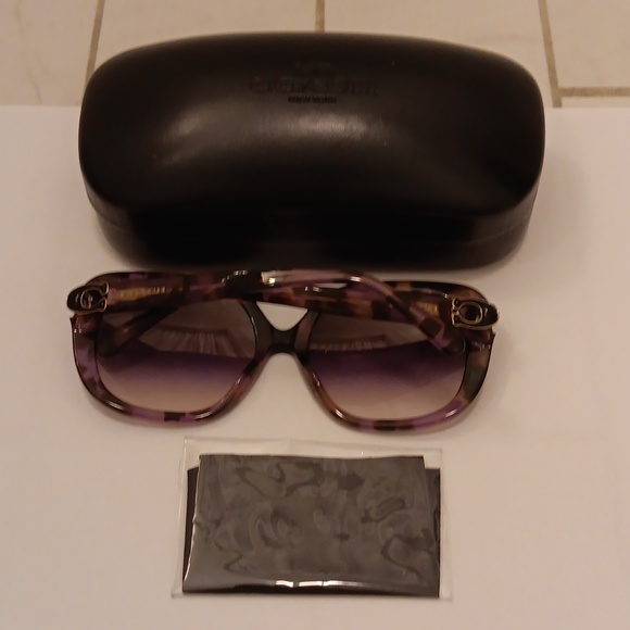 Coach purple tortoise sunglasses - Picture 5 of 9